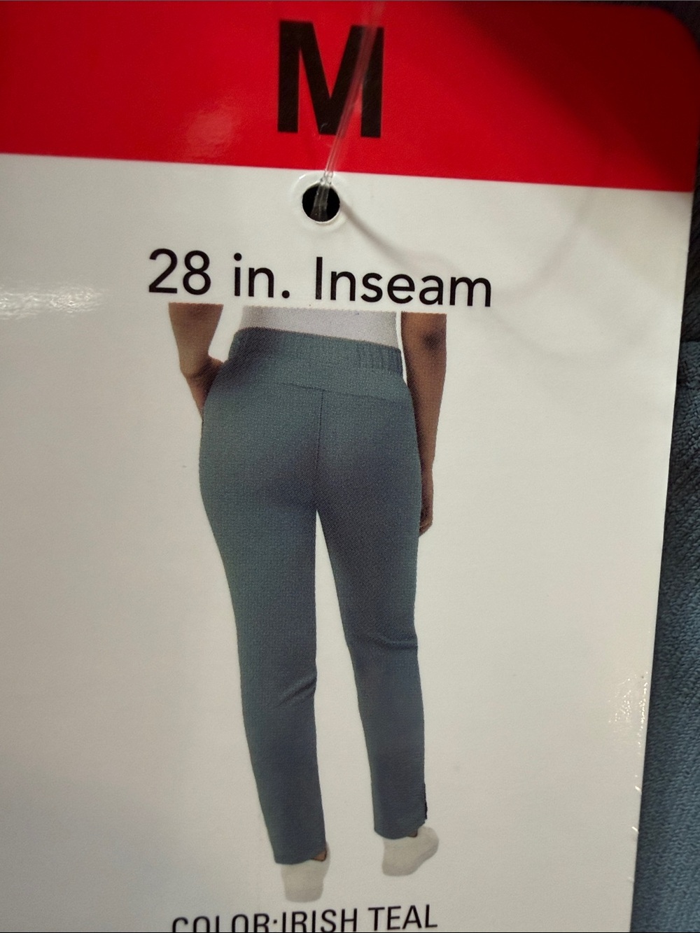 32 Degrees Women's Teal Straight-Leg Pull-On Pants Irish Teal M NWT - Picture 2 of 3